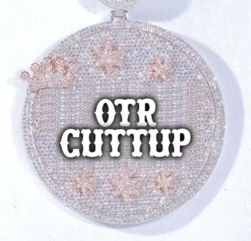 CUSTOM LETTER NECKLACE 3D BIG CROWN DISC sold by The GUU Shop