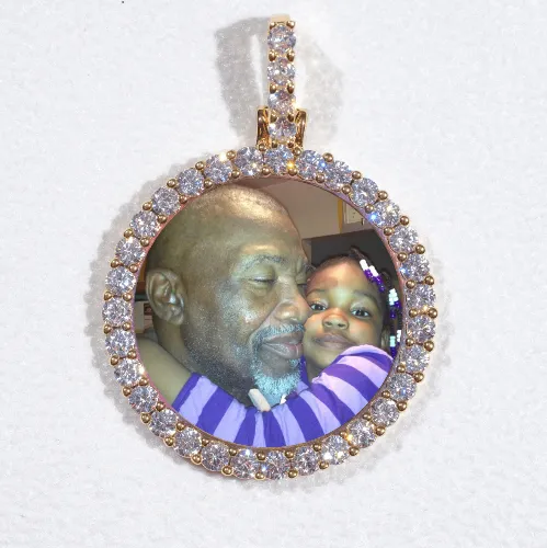 3D CIRCLE CUSTOM PICTURE PENDANT SMALL SIZE sold by The GUU Shop