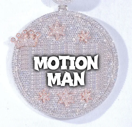 CUSTOM LETTER NECKLACE 3D BIG CROWN DISC sold by The GUU Shop