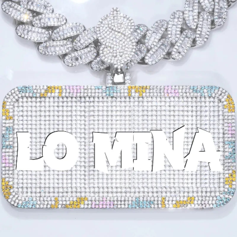 CUSTOM LETTER NECKLACE 3D COLORFUL SQUARE sold by The GUU Shop