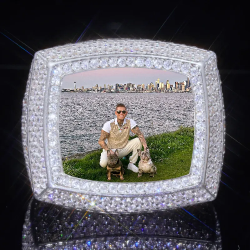 3D CUSTOM PICTURE ICED RING sold by The GUU Shop
