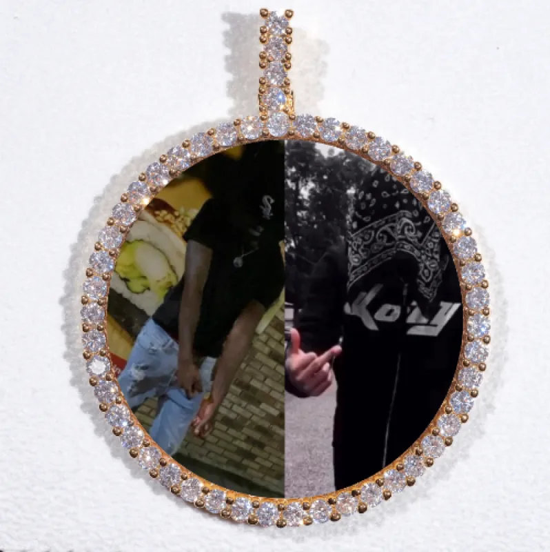 LARGE 3D CIRCLE CUSTOM PICTURE PENDANT made by The GUU Shop