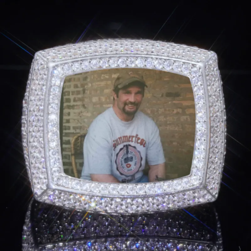 3D CUSTOM PICTURE ICED RING sold by The GUU Shop