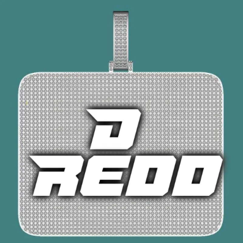 CUSTOM LETTER NECKLACE 3D BIG SQUARE sold by The GUU Shop