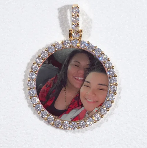 3D CIRCLE CUSTOM PICTURE PENDANT SMALL SIZE sold by The GUU Shop