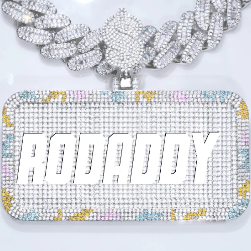 CUSTOM LETTER NECKLACE 3D COLORFUL SQUARE sold by The GUU Shop