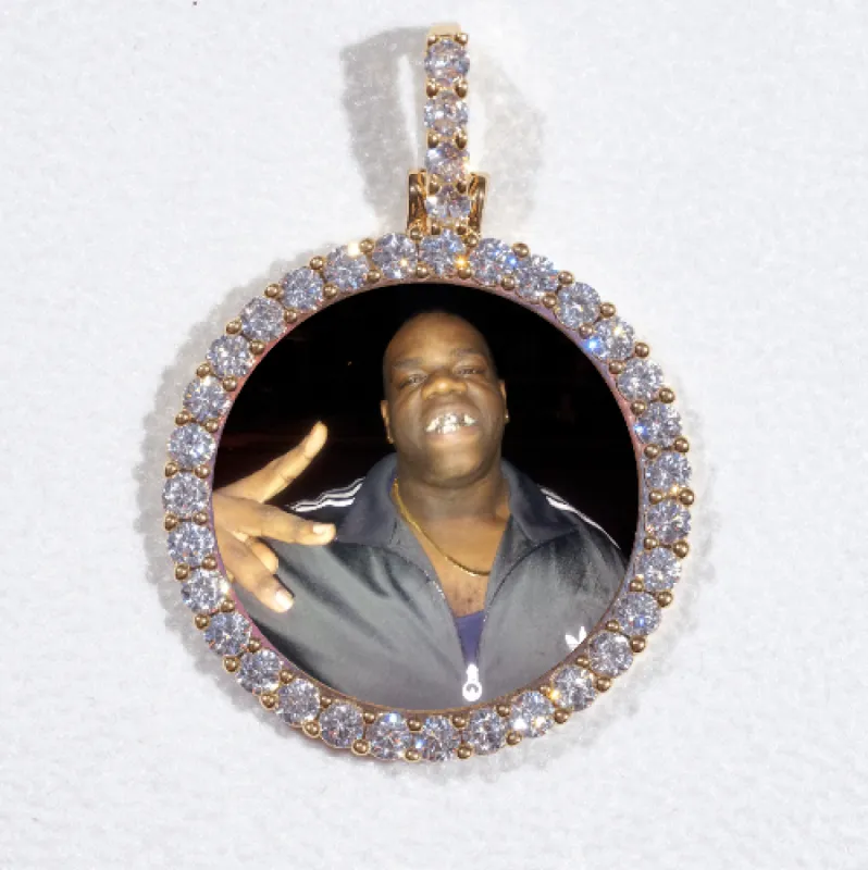 3D CIRCLE CUSTOM PICTURE PENDANT SMALL SIZE sold by The GUU Shop