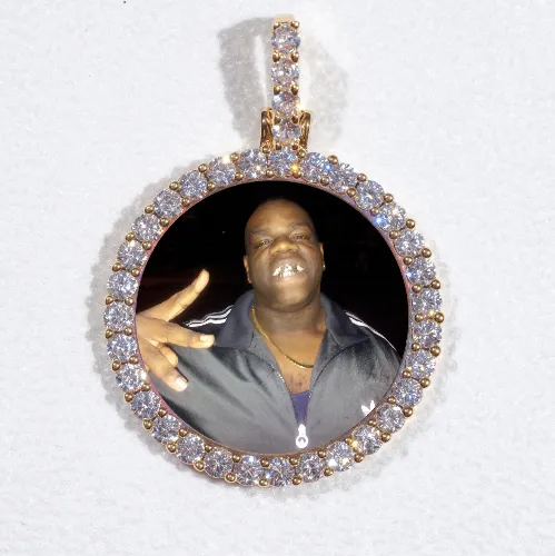 3D CIRCLE CUSTOM PICTURE PENDANT SMALL SIZE sold by The GUU Shop