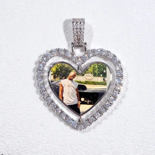 3D Spinning 2-Faced Heart Custom Picture Pendant sold by The GUU Shop