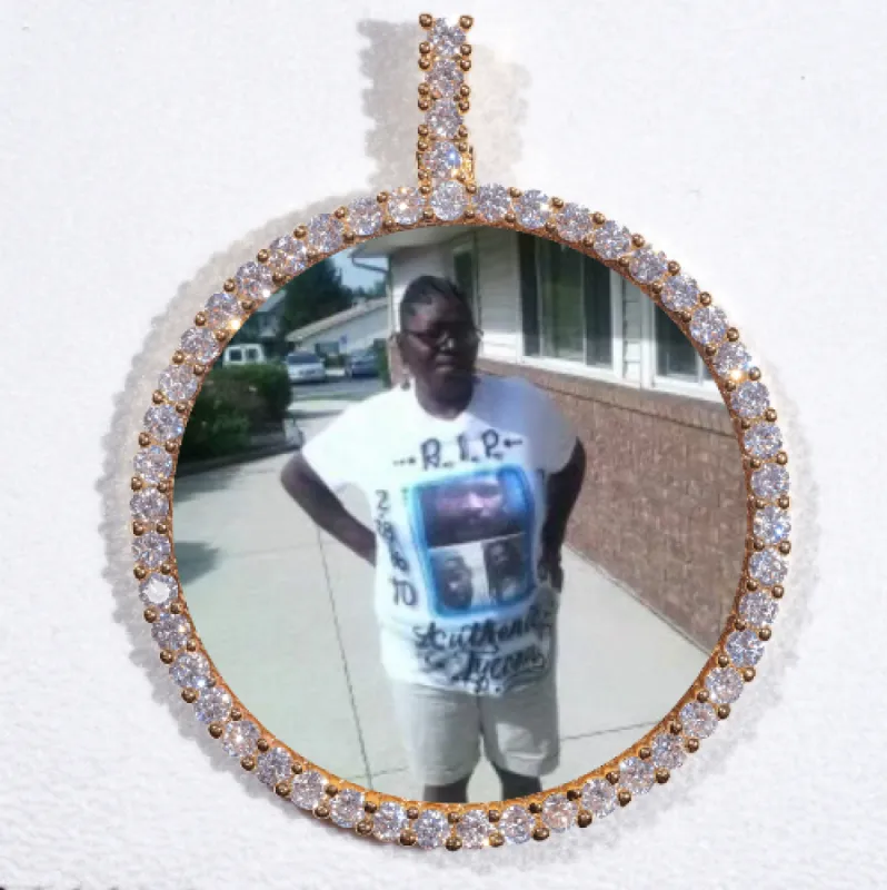 LARGE 3D CIRCLE CUSTOM PICTURE PENDANT sold by The GUU Shop