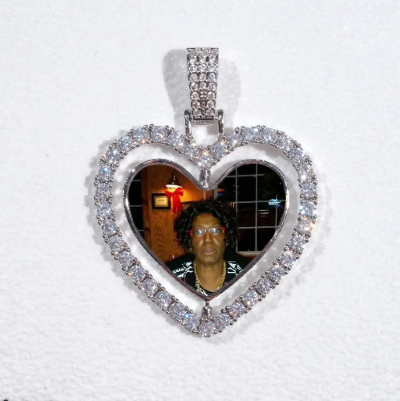 3D Spinning 2-Faced Heart Custom Picture Pendant sold by The GUU Shop