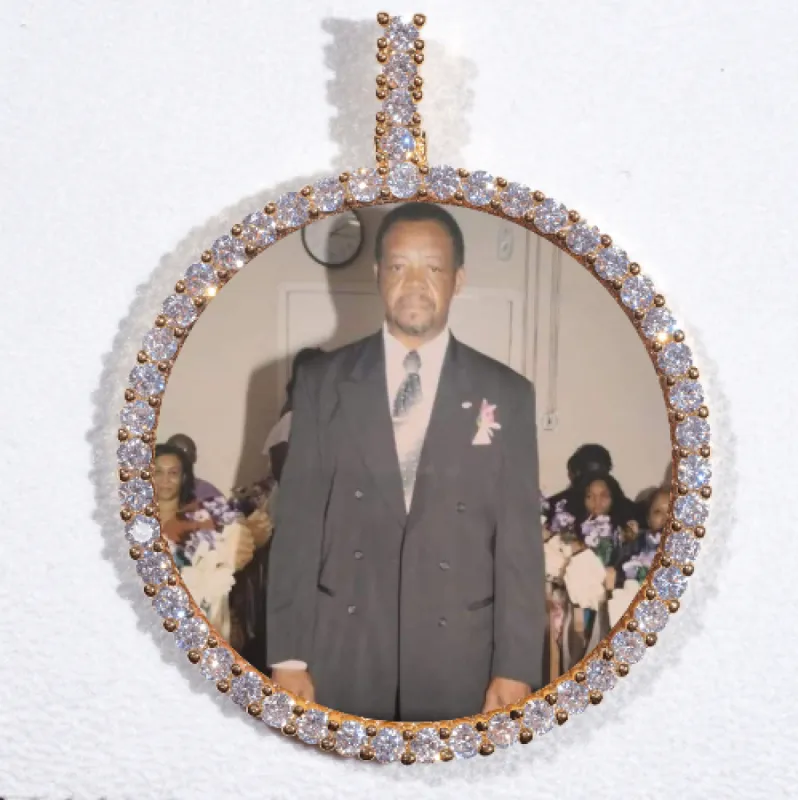 LARGE 3D CIRCLE CUSTOM PICTURE PENDANT sold by The GUU Shop