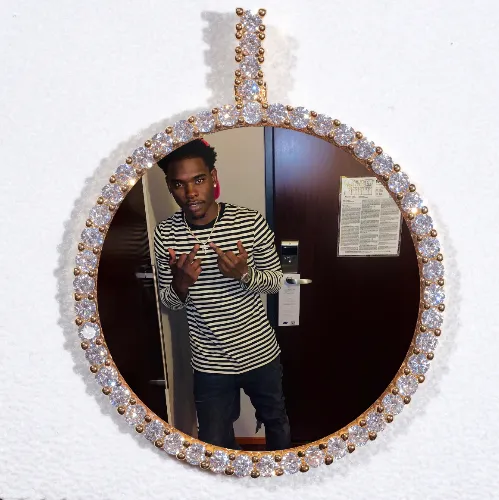 LARGE 3D CIRCLE CUSTOM PICTURE PENDANT sold by The GUU Shop