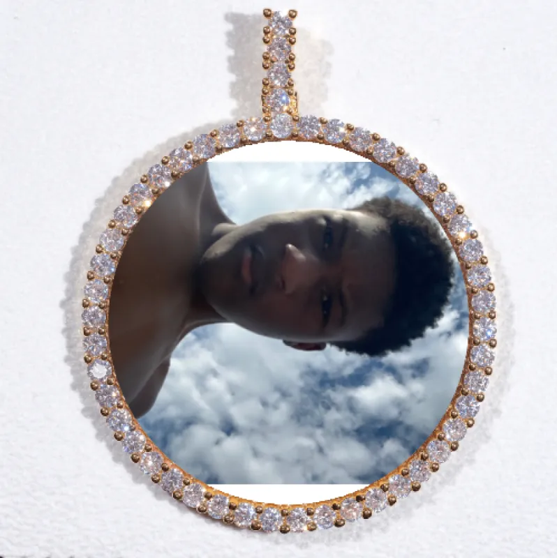 LARGE 3D CIRCLE CUSTOM PICTURE PENDANT sold by The GUU Shop
