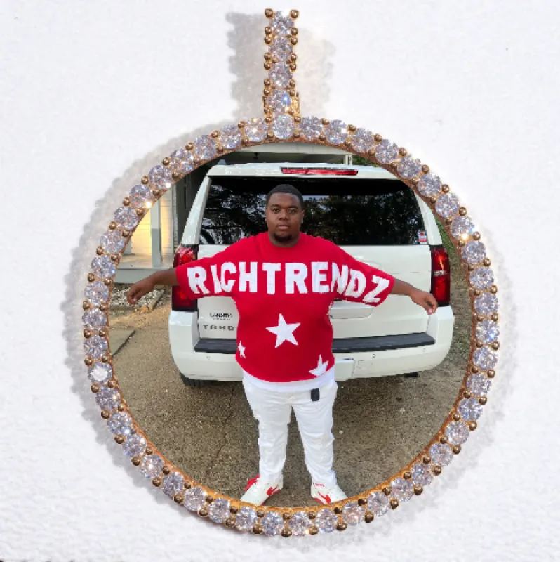 LARGE 3D CIRCLE CUSTOM PICTURE PENDANT sold by The GUU Shop