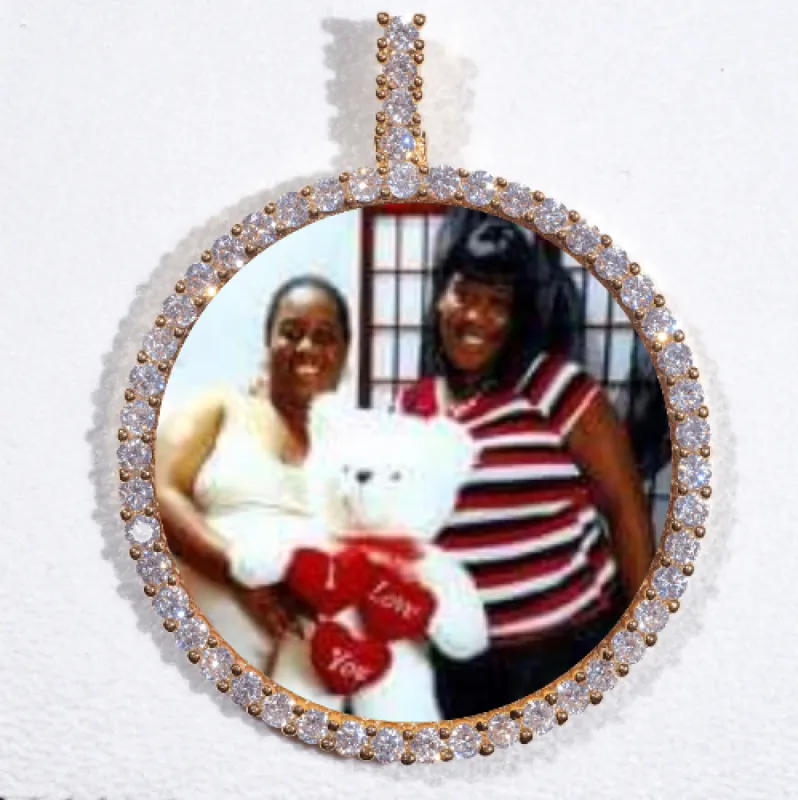 LARGE 3D CIRCLE CUSTOM PICTURE PENDANT sold by The GUU Shop
