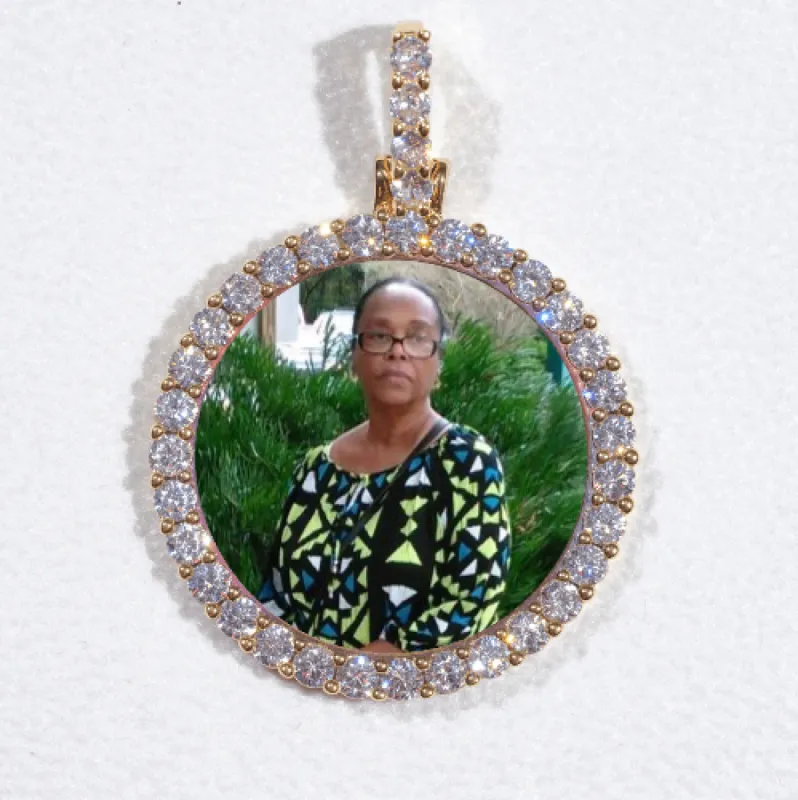 3D CIRCLE CUSTOM PICTURE PENDANT SMALL SIZE sold by The GUU Shop