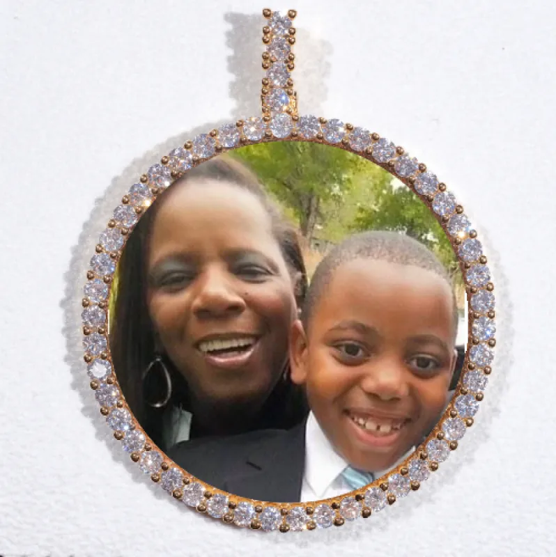 LARGE 3D CIRCLE CUSTOM PICTURE PENDANT sold by The GUU Shop