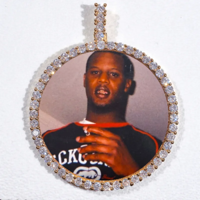 LARGE 3D CIRCLE CUSTOM PICTURE PENDANT sold by The GUU Shop