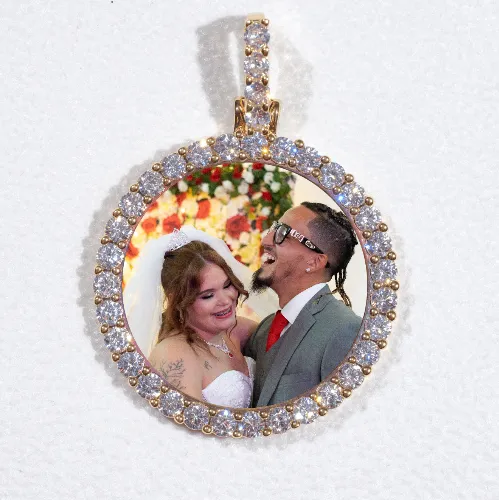 3D CIRCLE CUSTOM PICTURE PENDANT SMALL SIZE sold by The GUU Shop