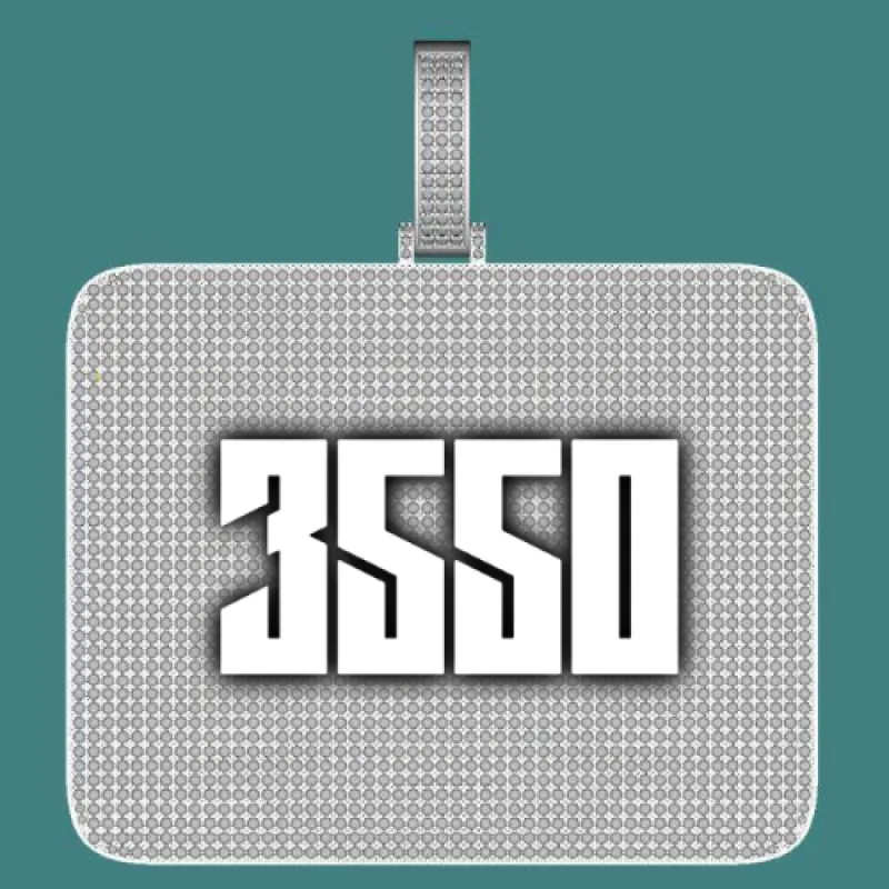 CUSTOM LETTER NECKLACE 3D BIG SQUARE sold by The GUU Shop