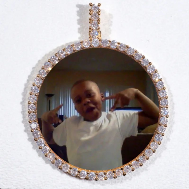 LARGE 3D CIRCLE CUSTOM PICTURE PENDANT sold by The GUU Shop