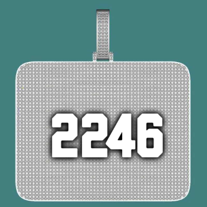 CUSTOM LETTER NECKLACE 3D BIG SQUARE sold by The GUU Shop