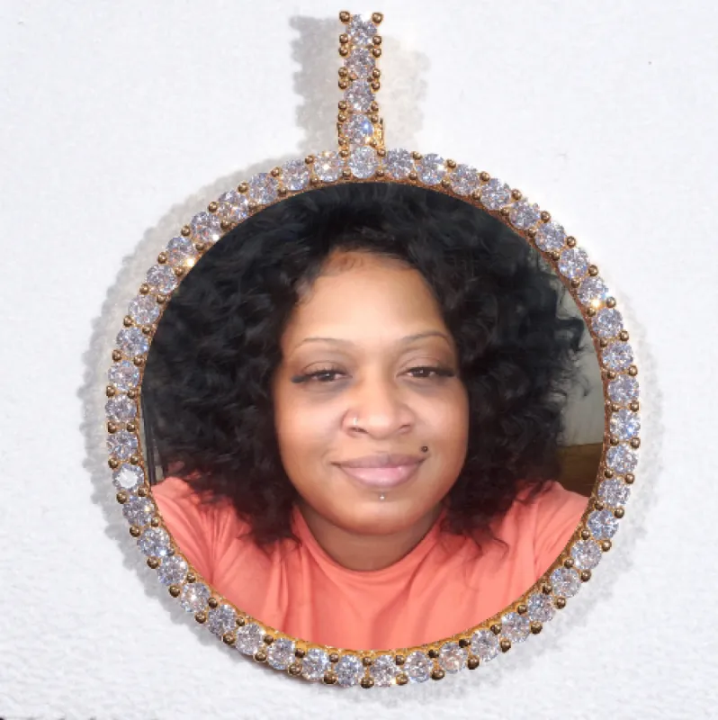 LARGE 3D CIRCLE CUSTOM PICTURE PENDANT sold by The GUU Shop