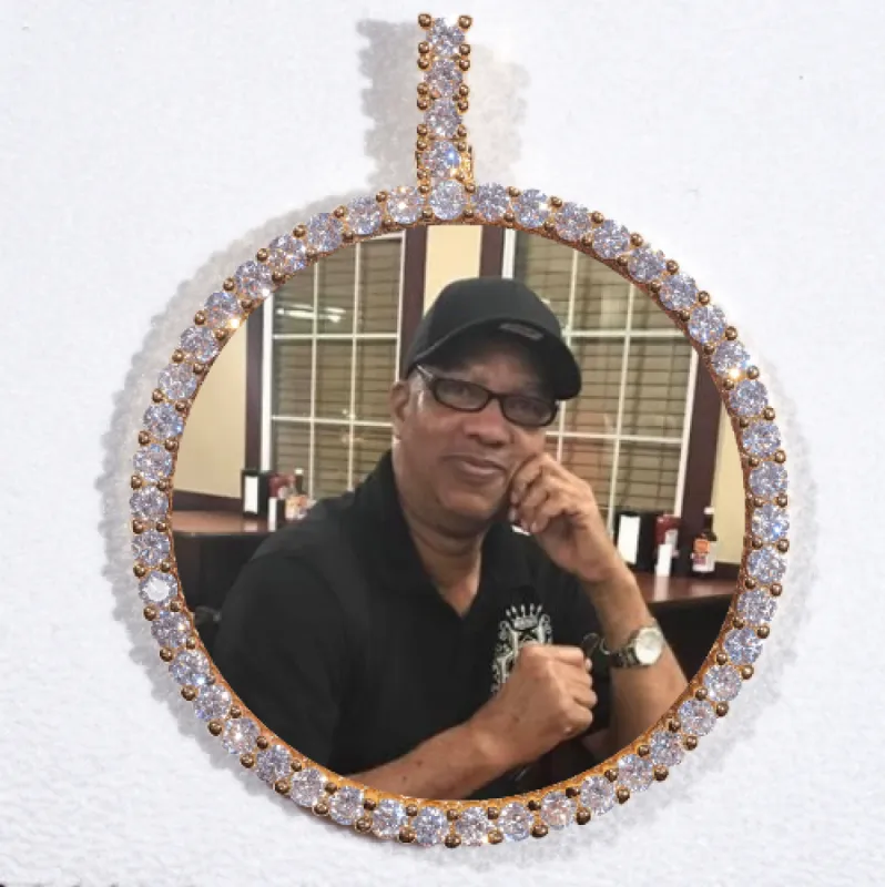 LARGE 3D CIRCLE CUSTOM PICTURE PENDANT sold by The GUU Shop