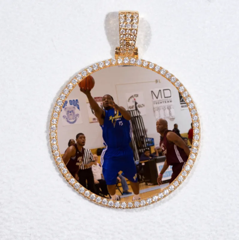 MEDIUM 3D CIRCLE CUSTOM PICTURE PENDANT sold by The GUU Shop