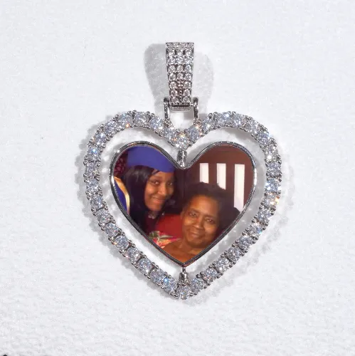 3D Spinning 2-Faced Heart Custom Picture Pendant sold by The GUU Shop