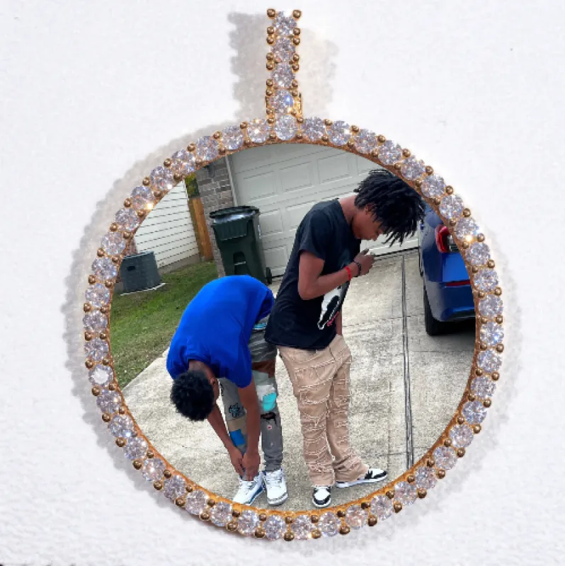 LARGE 3D CIRCLE CUSTOM PICTURE PENDANT sold by The GUU Shop