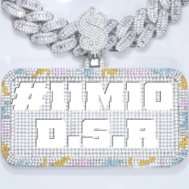 CUSTOM LETTER NECKLACE 3D COLORFUL SQUARE sold by The GUU Shop