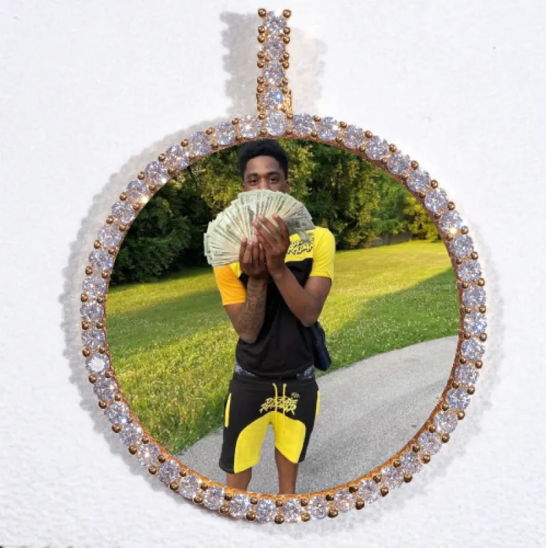 LARGE 3D CIRCLE CUSTOM PICTURE PENDANT sold by The GUU Shop