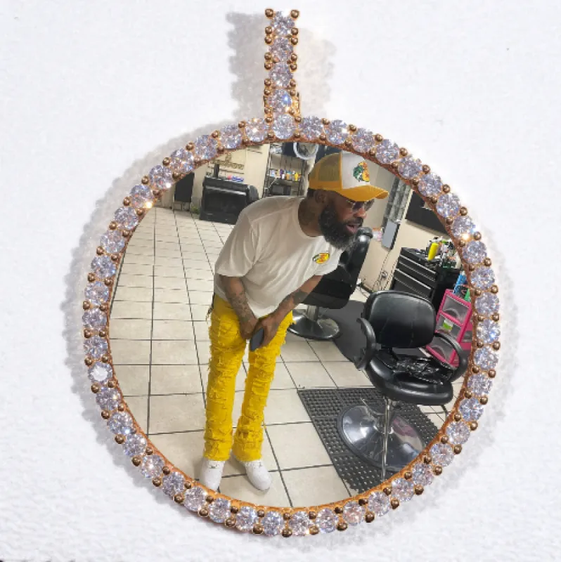 LARGE 3D CIRCLE CUSTOM PICTURE PENDANT sold by The GUU Shop