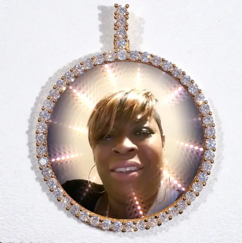 LARGE 3D CIRCLE CUSTOM PICTURE PENDANT sold by The GUU Shop