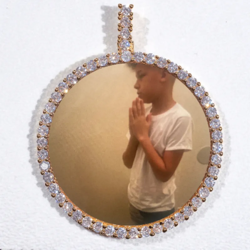 LARGE 3D CIRCLE CUSTOM PICTURE PENDANT sold by The GUU Shop