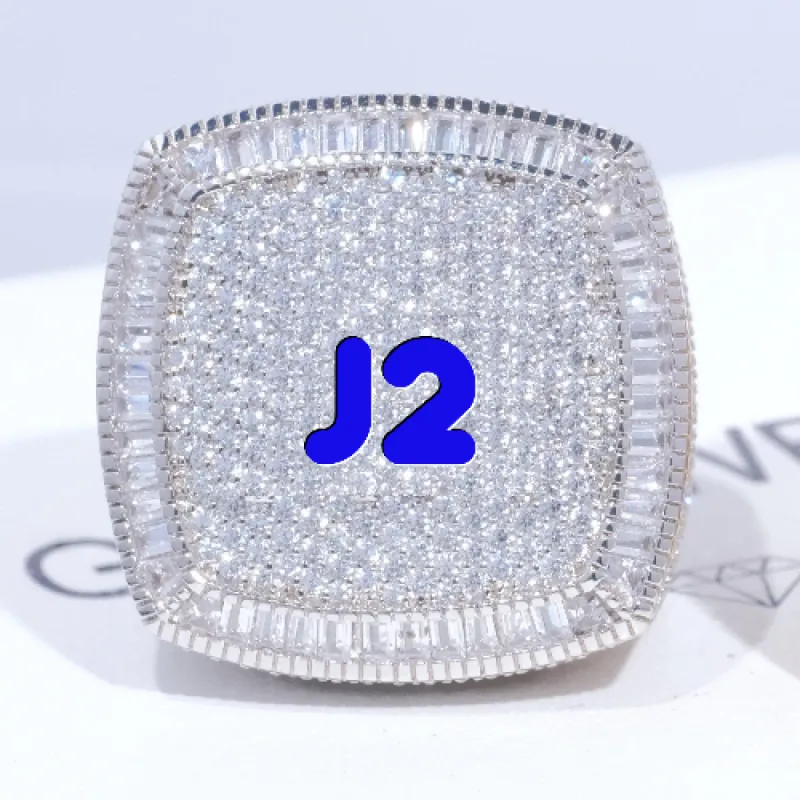 CUSTOM LETTER 3D ICED RING sold by The GUU Shop