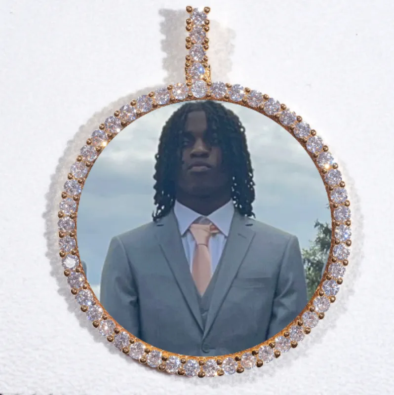 LARGE 3D CIRCLE CUSTOM PICTURE PENDANT sold by The GUU Shop