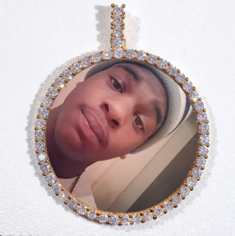 LARGE 3D CIRCLE CUSTOM PICTURE PENDANT sold by The GUU Shop