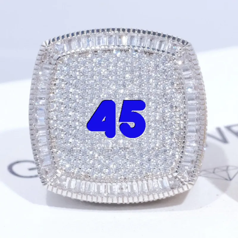 CUSTOM LETTER 3D ICED RING sold by The GUU Shop