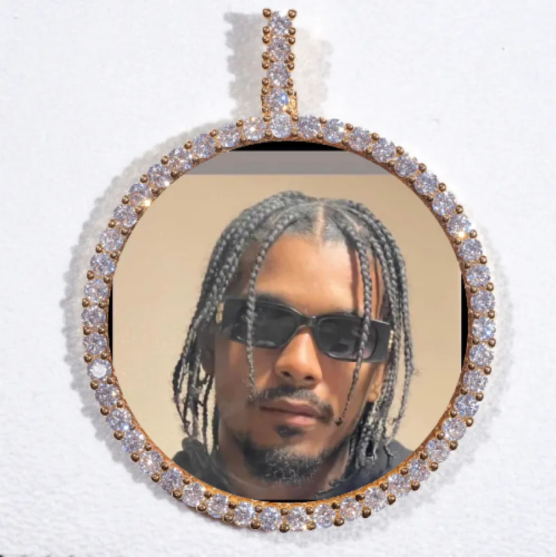 LARGE 3D CIRCLE CUSTOM PICTURE PENDANT sold by The GUU Shop
