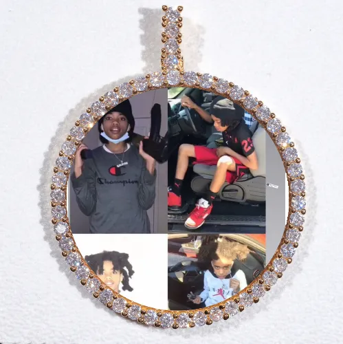 LARGE 3D CIRCLE CUSTOM PICTURE PENDANT sold by The GUU Shop