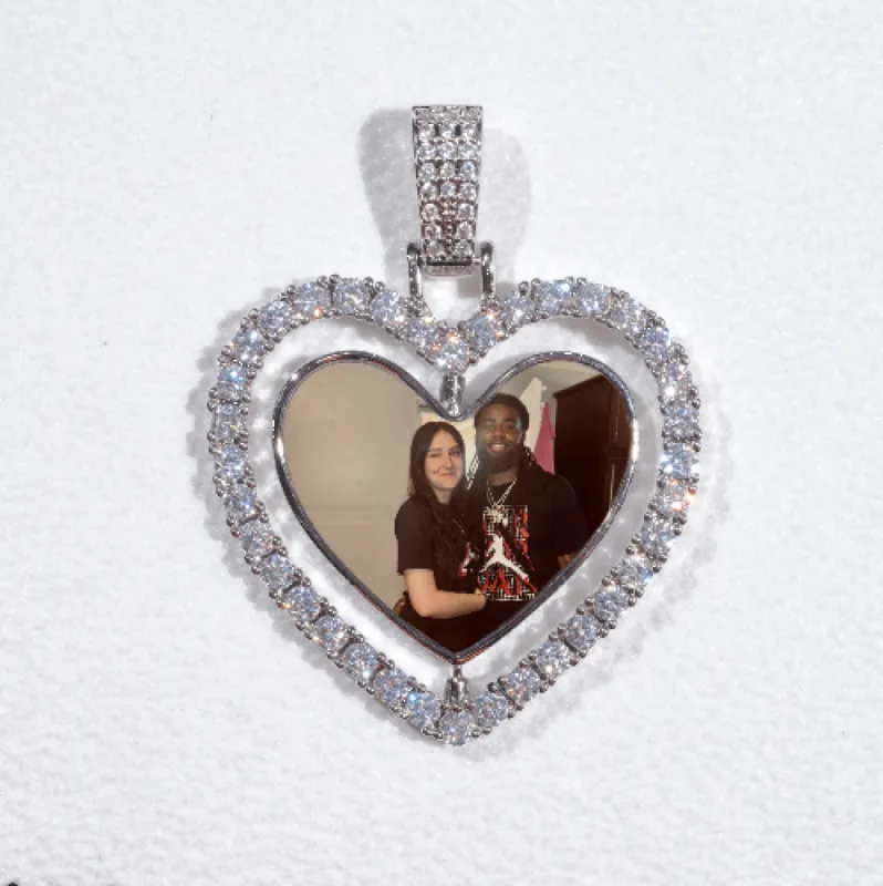 3D Spinning 2-Faced Heart Custom Picture Pendant sold by The GUU Shop