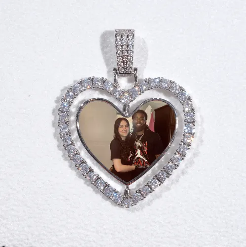 3D Spinning 2-Faced Heart Custom Picture Pendant sold by The GUU Shop