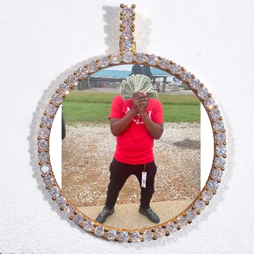 LARGE 3D CIRCLE CUSTOM PICTURE PENDANT sold by The GUU Shop