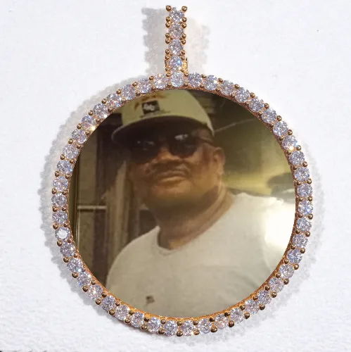 LARGE 3D CIRCLE CUSTOM PICTURE PENDANT sold by The GUU Shop