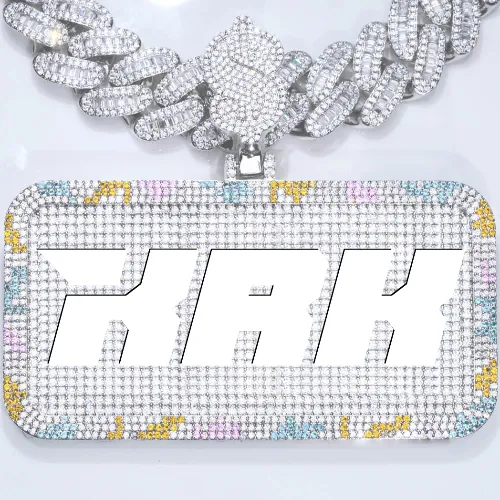 CUSTOM LETTER NECKLACE 3D COLORFUL SQUARE sold by The GUU Shop