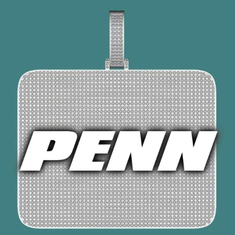 CUSTOM LETTER NECKLACE 3D BIG SQUARE sold by The GUU Shop