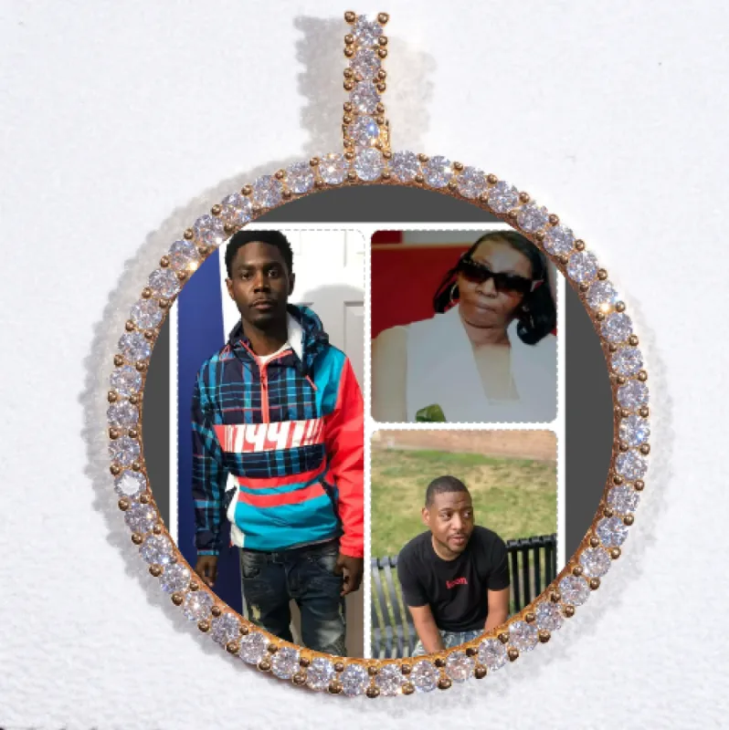 LARGE 3D CIRCLE CUSTOM PICTURE PENDANT sold by The GUU Shop